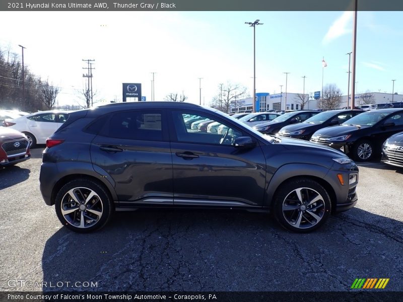 Thunder Gray / Black 2021 Hyundai Kona Ultimate AWD