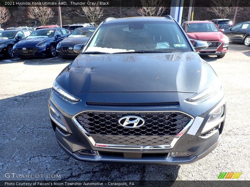Thunder Gray / Black 2021 Hyundai Kona Ultimate AWD