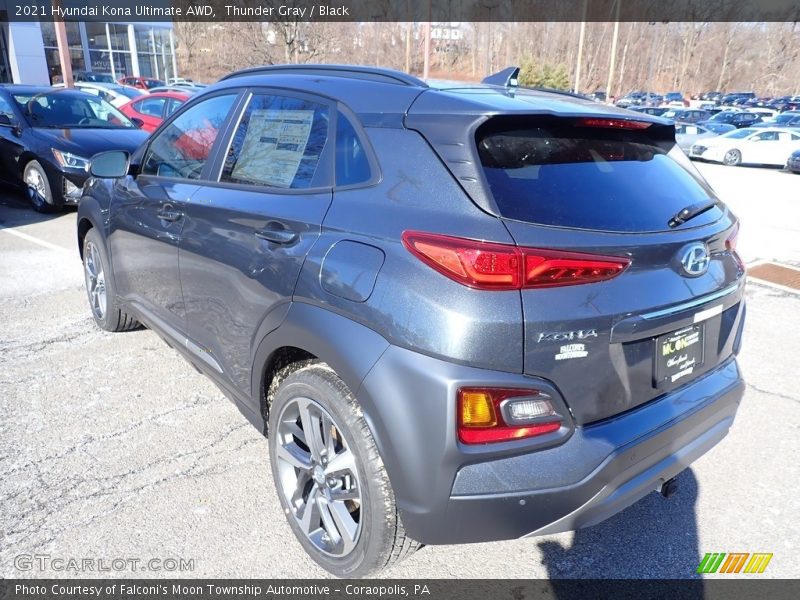 Thunder Gray / Black 2021 Hyundai Kona Ultimate AWD