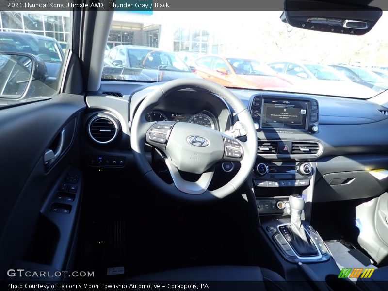 Thunder Gray / Black 2021 Hyundai Kona Ultimate AWD
