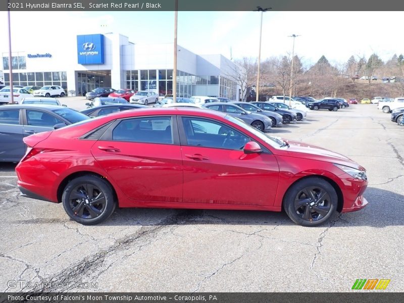 Scarlet Red Pearl / Black 2021 Hyundai Elantra SEL