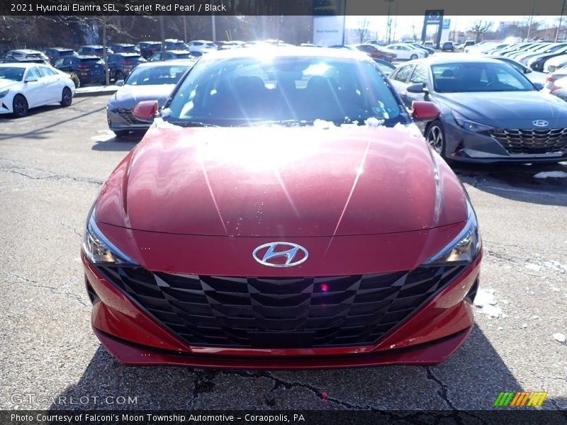 Scarlet Red Pearl / Black 2021 Hyundai Elantra SEL