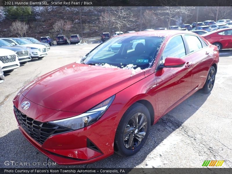 Scarlet Red Pearl / Black 2021 Hyundai Elantra SEL