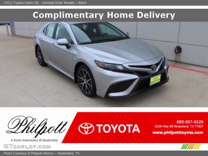 Celestial Silver Metallic / Black 2021 Toyota Camry SE