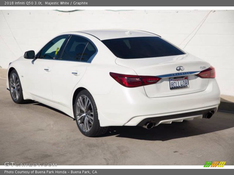 Majestic White / Graphite 2018 Infiniti Q50 3.0t