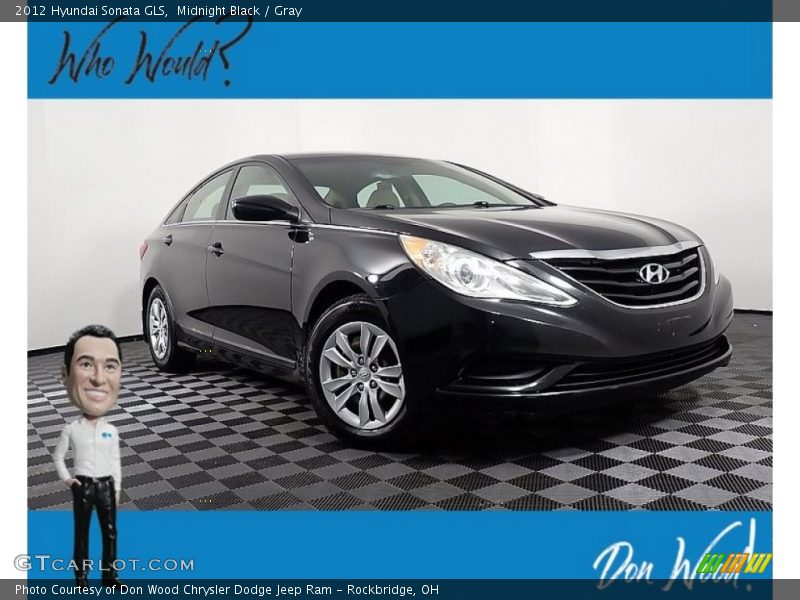 Midnight Black / Gray 2012 Hyundai Sonata GLS