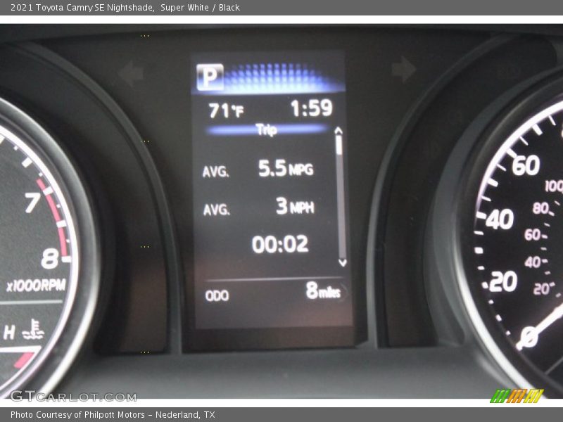 Super White / Black 2021 Toyota Camry SE Nightshade