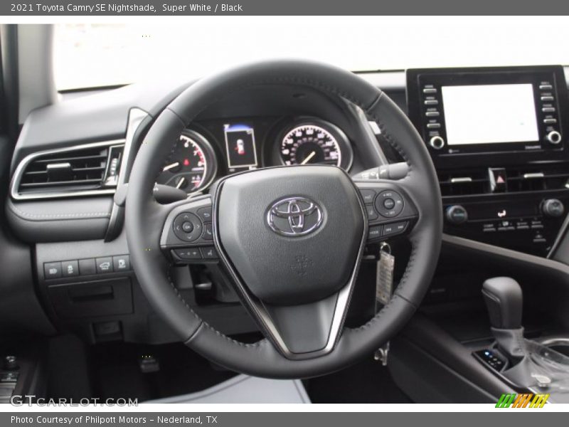 Super White / Black 2021 Toyota Camry SE Nightshade
