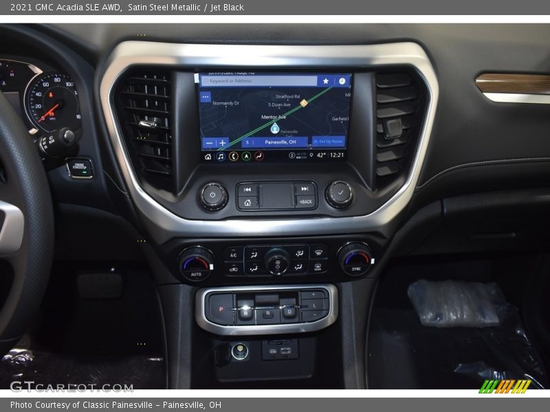 Satin Steel Metallic / Jet Black 2021 GMC Acadia SLE AWD