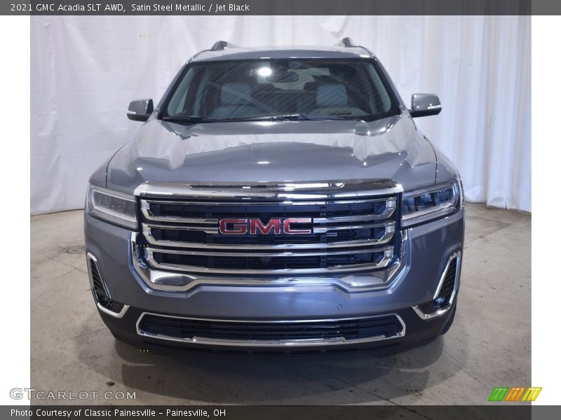 Satin Steel Metallic / Jet Black 2021 GMC Acadia SLT AWD