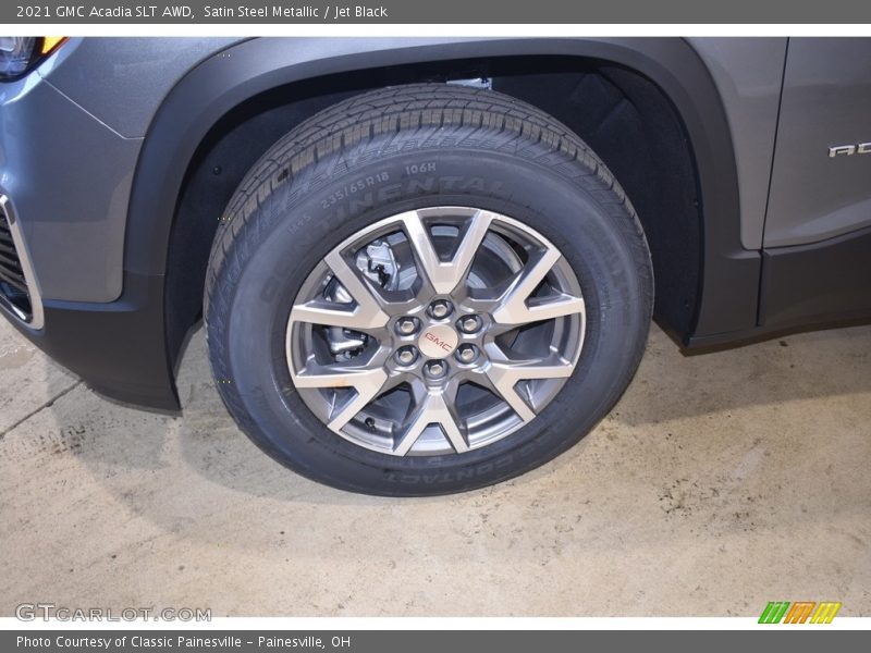 Satin Steel Metallic / Jet Black 2021 GMC Acadia SLT AWD