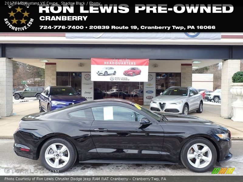 Shadow Black / Ebony 2017 Ford Mustang V6 Coupe