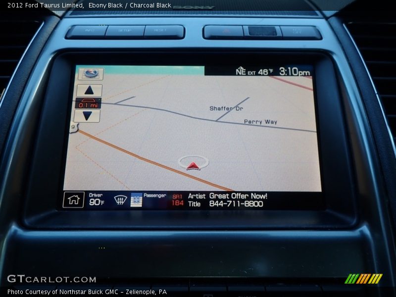 Ebony Black / Charcoal Black 2012 Ford Taurus Limited