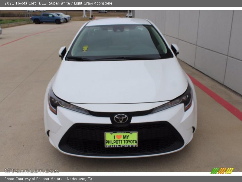 Super White / Light Gray/Moonstone 2021 Toyota Corolla LE