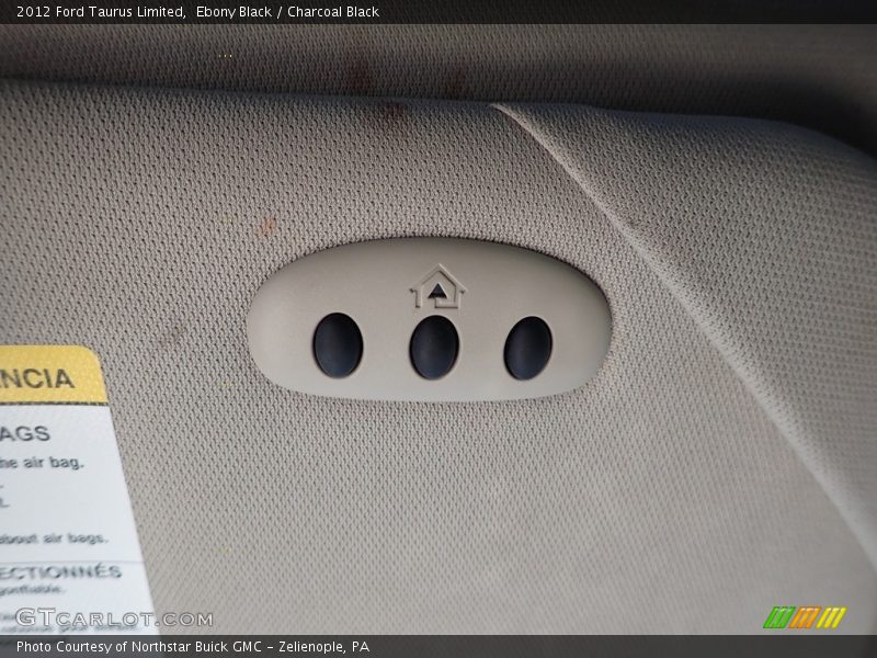 Ebony Black / Charcoal Black 2012 Ford Taurus Limited