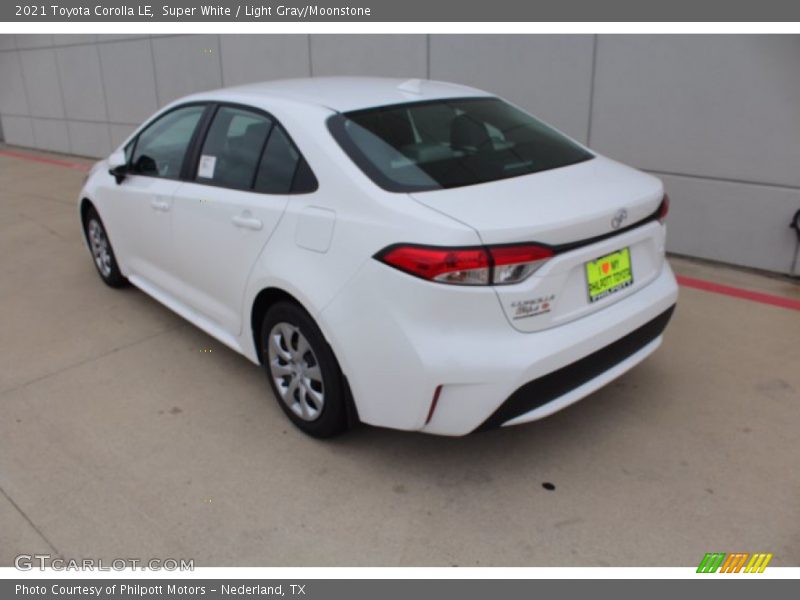 Super White / Light Gray/Moonstone 2021 Toyota Corolla LE
