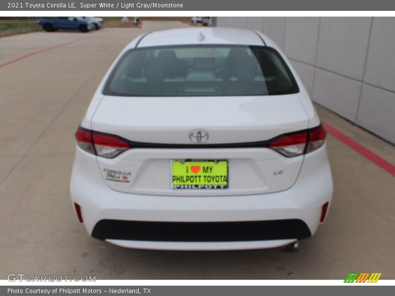 Super White / Light Gray/Moonstone 2021 Toyota Corolla LE