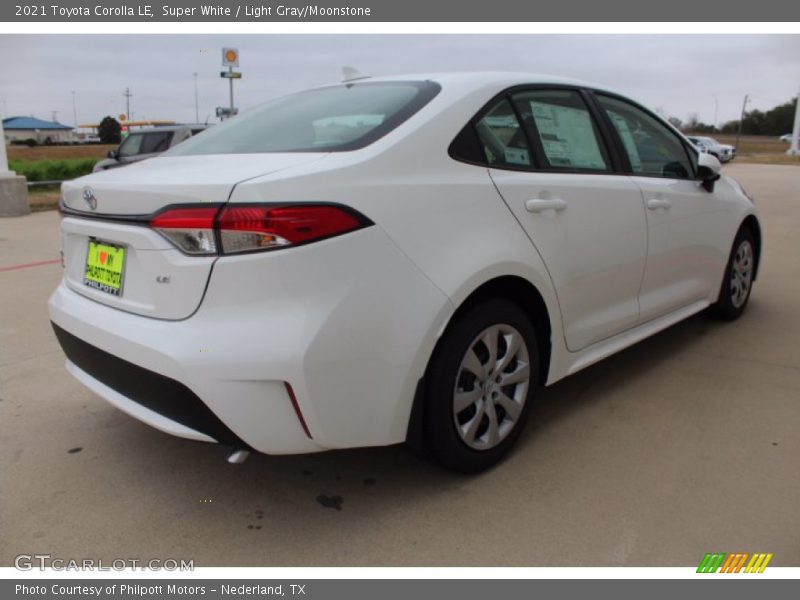Super White / Light Gray/Moonstone 2021 Toyota Corolla LE