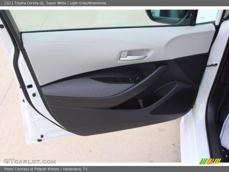 Super White / Light Gray/Moonstone 2021 Toyota Corolla LE