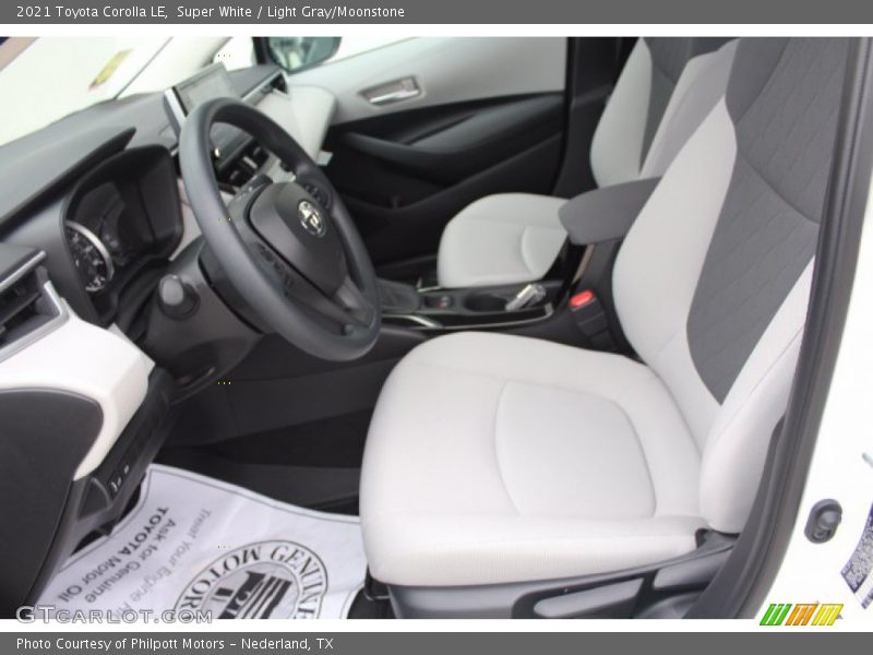 Super White / Light Gray/Moonstone 2021 Toyota Corolla LE