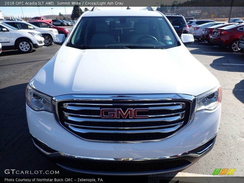 Summit White / Cocoa/Light Ash Gray 2018 GMC Acadia SLT AWD