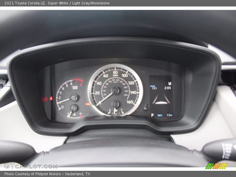 Super White / Light Gray/Moonstone 2021 Toyota Corolla LE