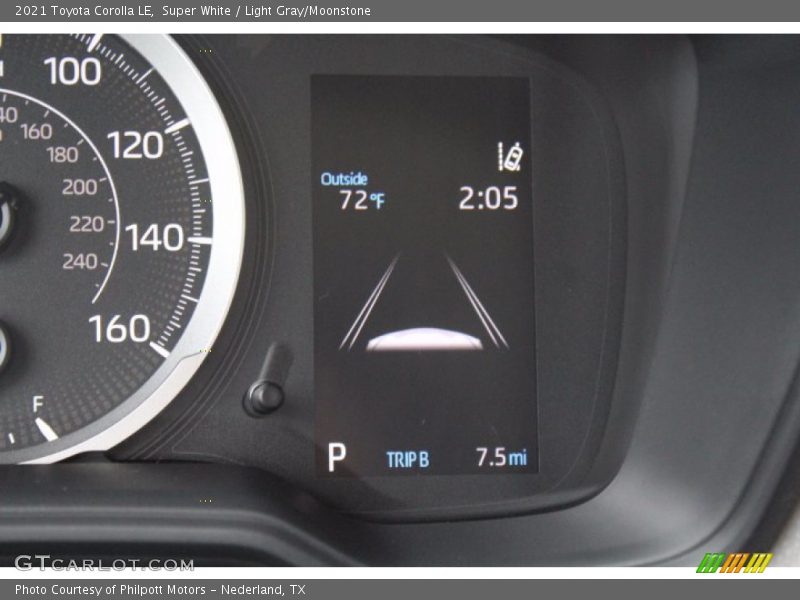 Super White / Light Gray/Moonstone 2021 Toyota Corolla LE