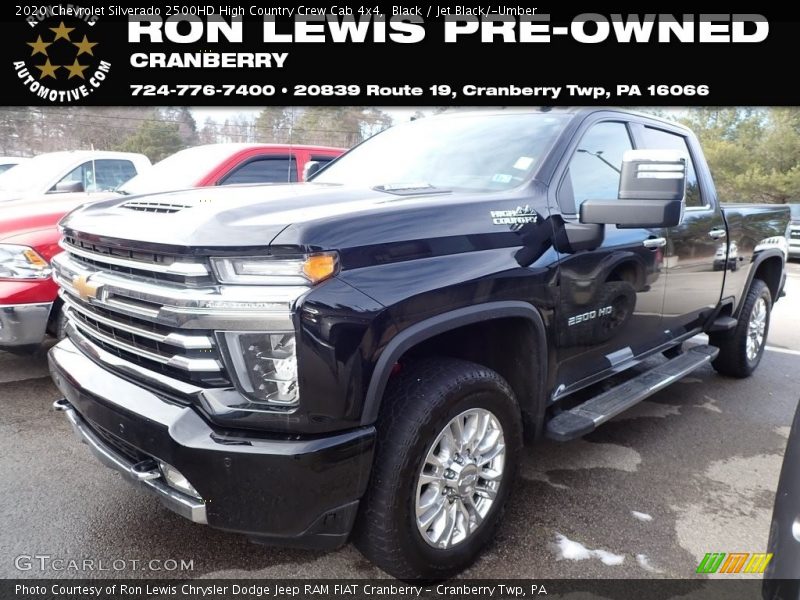 Black / Jet Black/­Umber 2020 Chevrolet Silverado 2500HD High Country Crew Cab 4x4