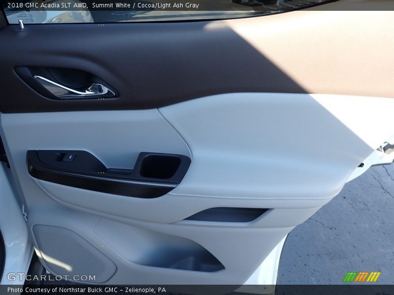 Summit White / Cocoa/Light Ash Gray 2018 GMC Acadia SLT AWD