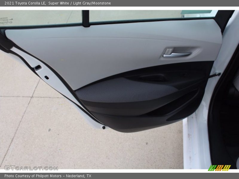 Super White / Light Gray/Moonstone 2021 Toyota Corolla LE