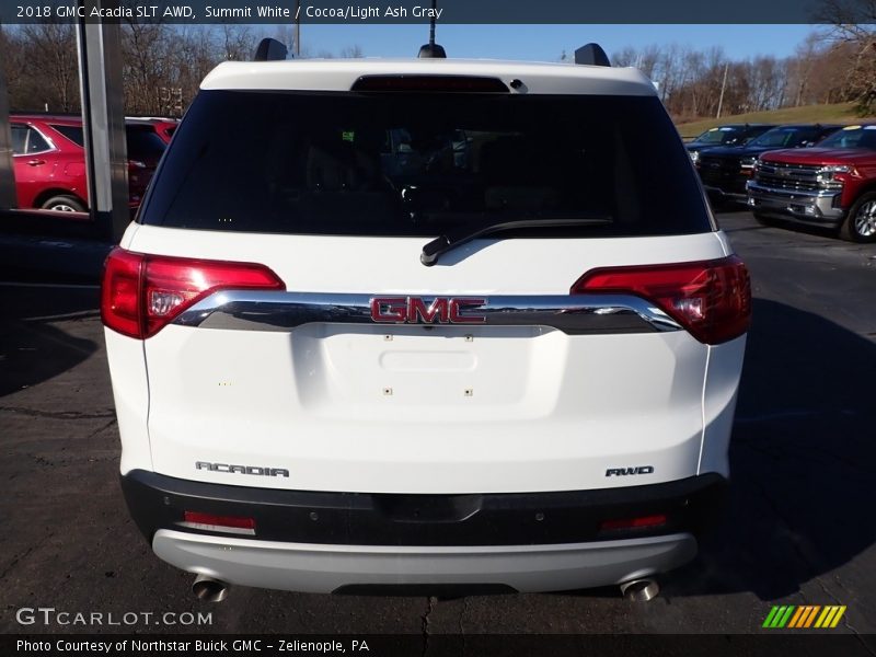 Summit White / Cocoa/Light Ash Gray 2018 GMC Acadia SLT AWD