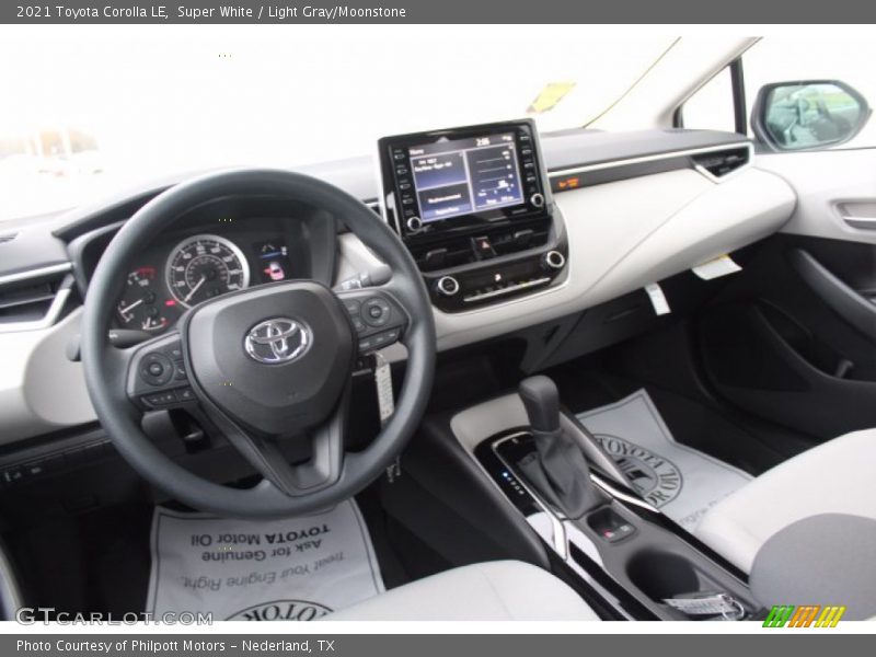 Super White / Light Gray/Moonstone 2021 Toyota Corolla LE