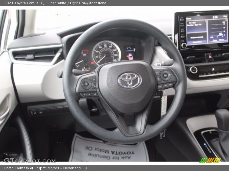 Super White / Light Gray/Moonstone 2021 Toyota Corolla LE