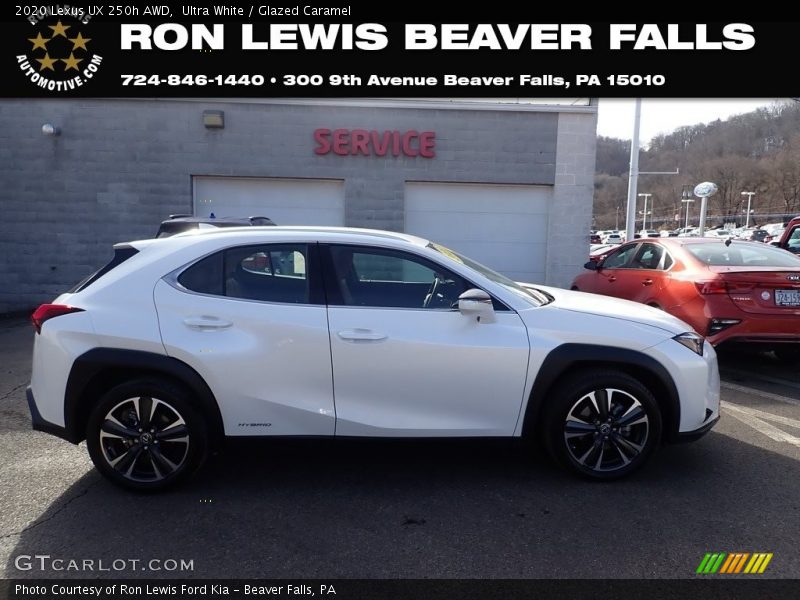 Ultra White / Glazed Caramel 2020 Lexus UX 250h AWD