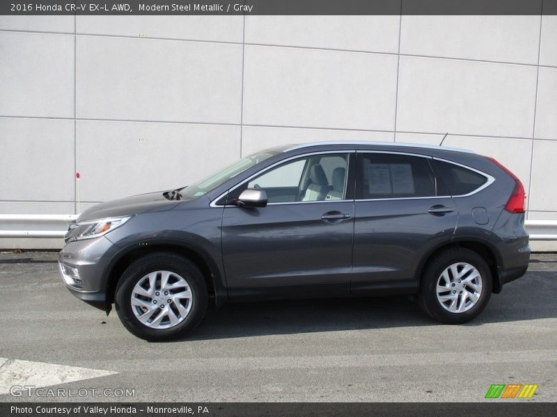 Modern Steel Metallic / Gray 2016 Honda CR-V EX-L AWD