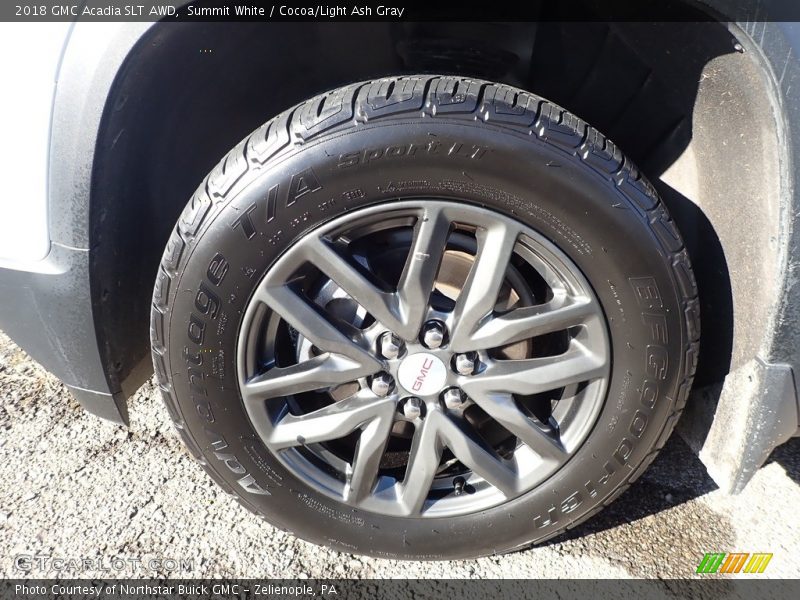 Summit White / Cocoa/Light Ash Gray 2018 GMC Acadia SLT AWD