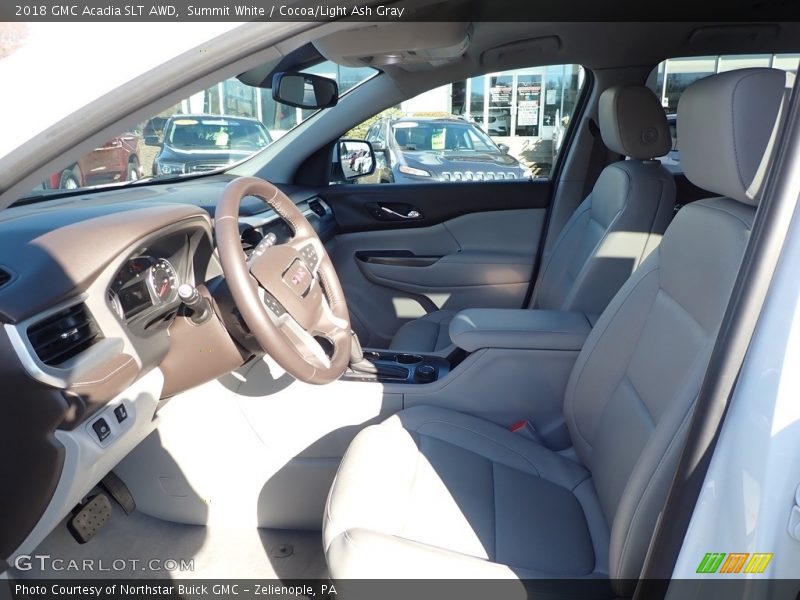 Summit White / Cocoa/Light Ash Gray 2018 GMC Acadia SLT AWD