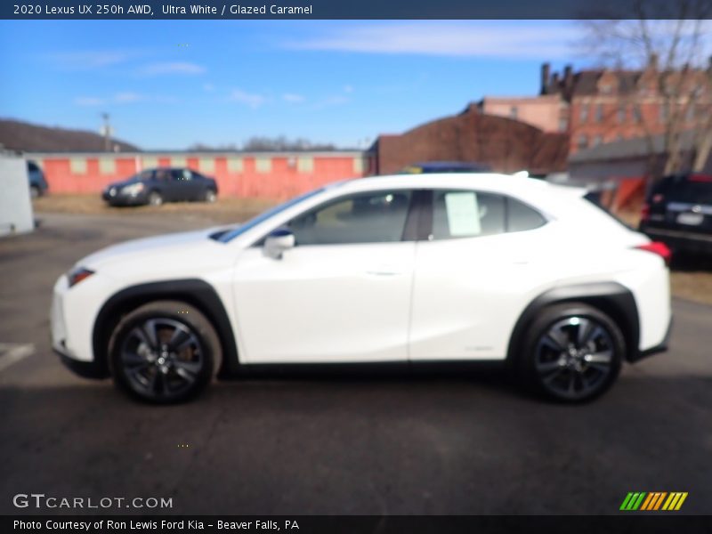 Ultra White / Glazed Caramel 2020 Lexus UX 250h AWD