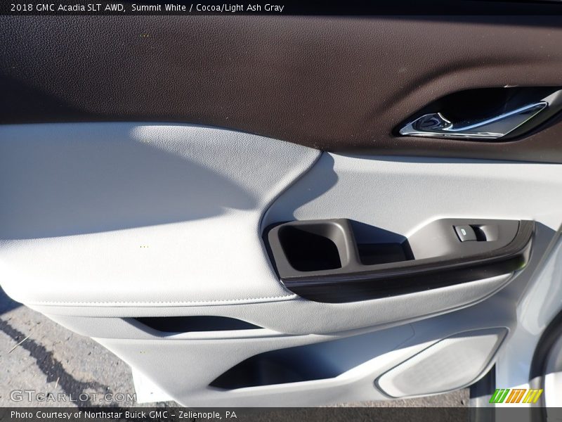 Summit White / Cocoa/Light Ash Gray 2018 GMC Acadia SLT AWD