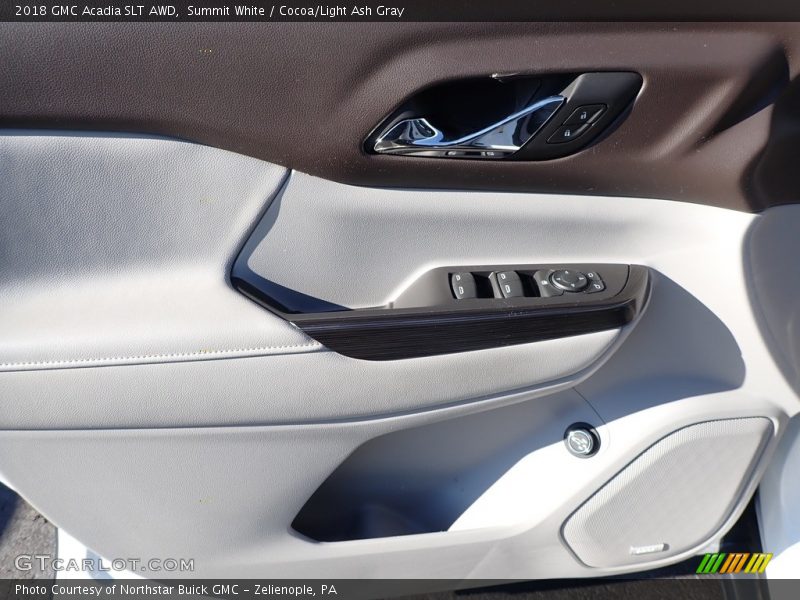 Summit White / Cocoa/Light Ash Gray 2018 GMC Acadia SLT AWD
