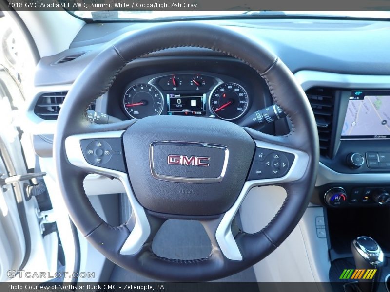 Summit White / Cocoa/Light Ash Gray 2018 GMC Acadia SLT AWD