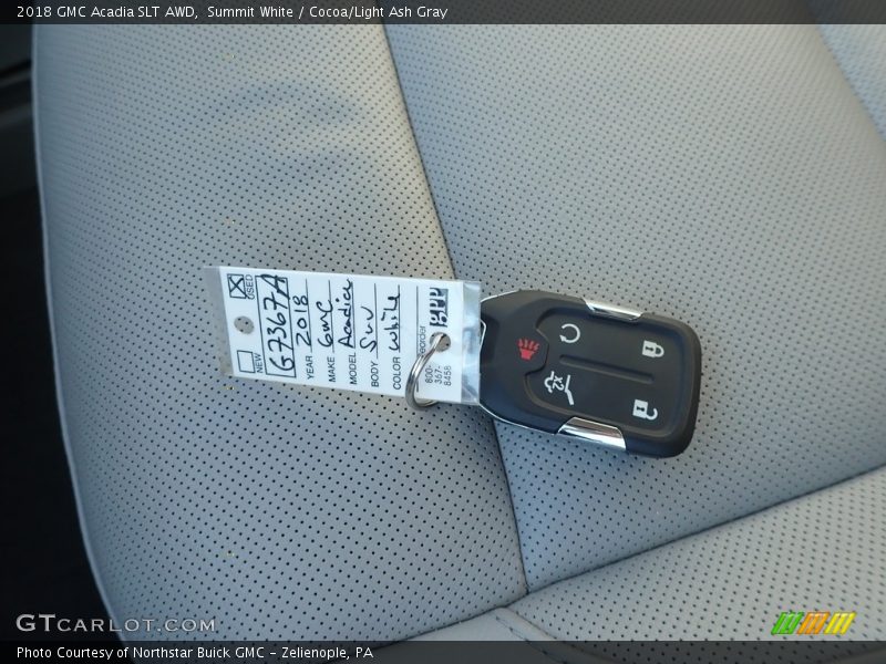 Summit White / Cocoa/Light Ash Gray 2018 GMC Acadia SLT AWD