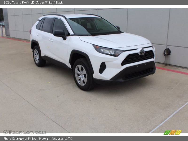 Super White / Black 2021 Toyota RAV4 LE