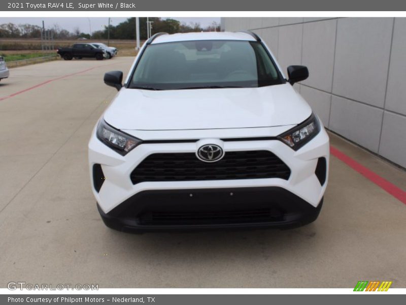 Super White / Black 2021 Toyota RAV4 LE