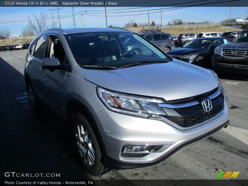 Alabaster Silver Metallic / Black 2016 Honda CR-V EX-L AWD