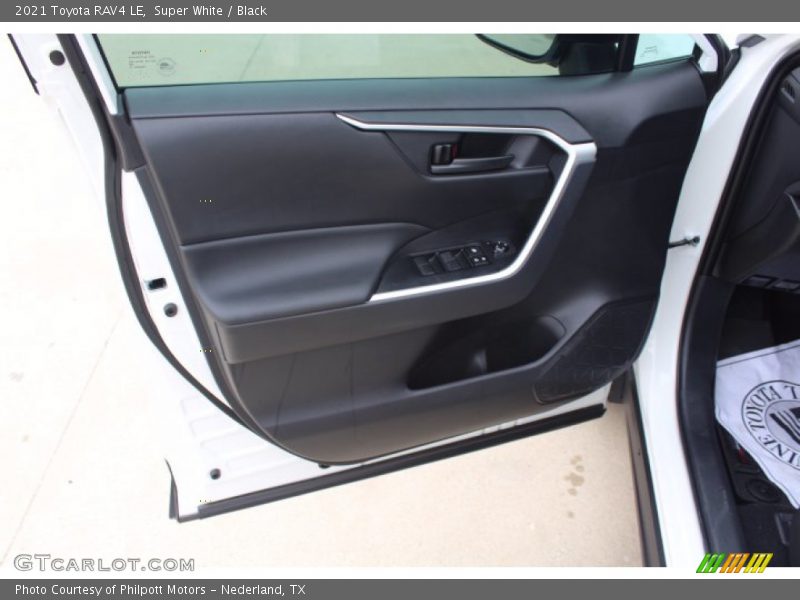 Super White / Black 2021 Toyota RAV4 LE
