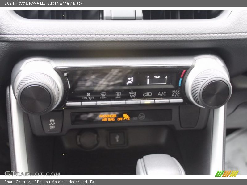 Super White / Black 2021 Toyota RAV4 LE