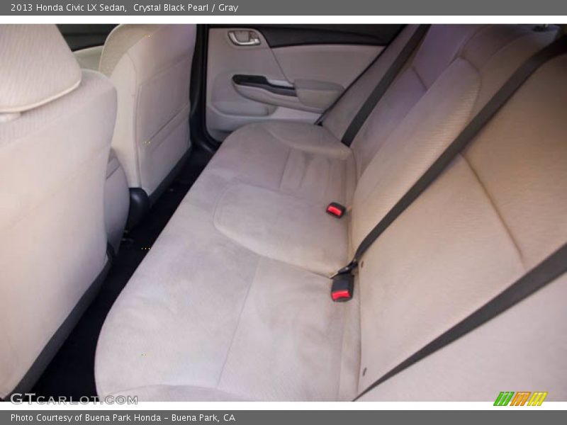 Crystal Black Pearl / Gray 2013 Honda Civic LX Sedan