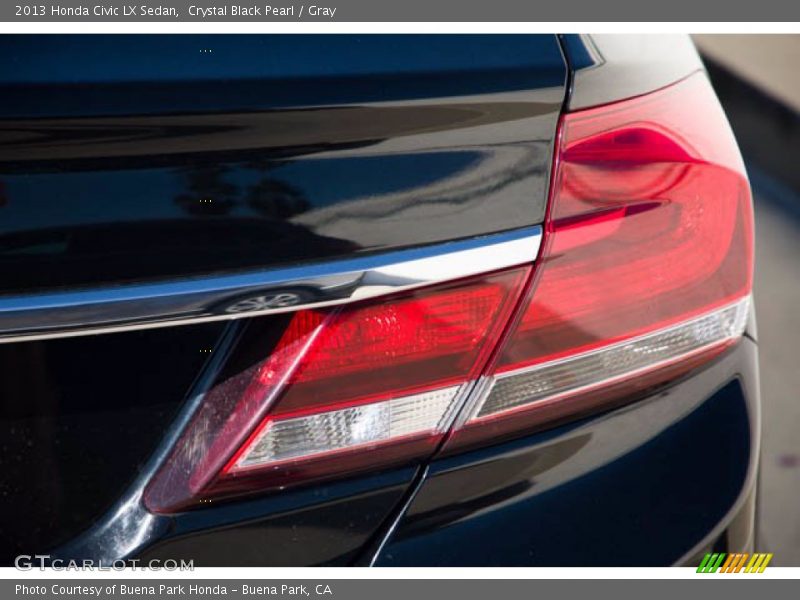 Crystal Black Pearl / Gray 2013 Honda Civic LX Sedan