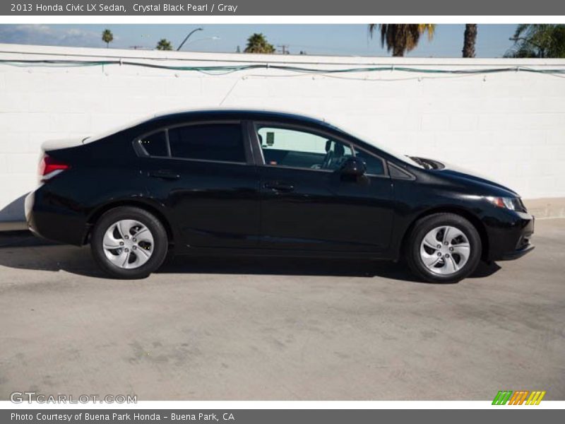 Crystal Black Pearl / Gray 2013 Honda Civic LX Sedan